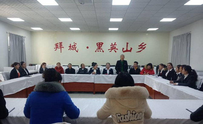 拜城县黑英山乡妇联召开"庆祝改革开放40周年"座谈会