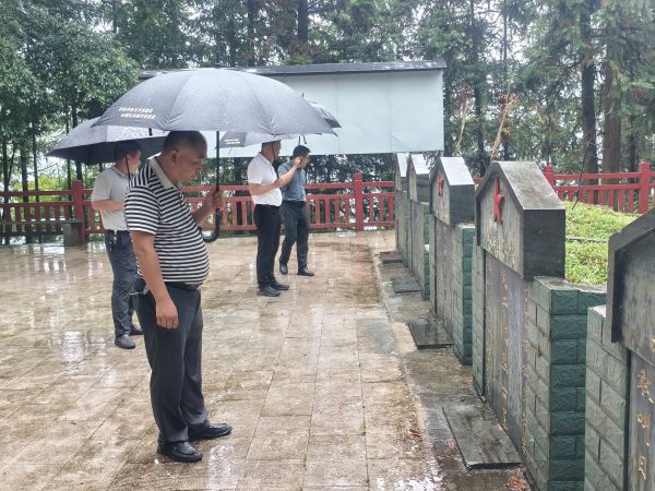 08281787919413881597.jpg 图为 实地查看烈士墓碑现场(陈大宇 摄).jpg